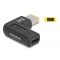 Delock Laptop töltőkábel adapter USB Type-C  anya - Lenovo 11,0 x 4,5 mm apa 90  fokban hajlított (60003)