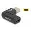 Delock Laptop töltőkábel adapter USB Type-C  anya - Lenovo 11,0 x 4,5 mm apa 90  fokban hajlított (60003)