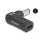 Delock Laptop töltőkábel adapter USB Type-C  anya - HP 7,4 x 5,0 mm apa 90  fokban hajlított (60005)