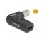 Delock Laptop töltőkábel adapter USB Type-C  anya - IBM 7,9 x 5,5 mm apa 90  fokban hajlított (60012)
