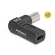 Delock Laptop töltőkábel adapter USB Type-C  anya - IBM 7,9 x 5,5 mm apa 90  fokban hajlított (60012)