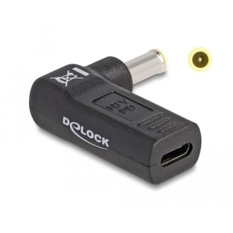   Delock Laptop töltőkábel adapter USB Type-C  anya - Samsung 5,5 x 3,0 mm apa 90  fokban hajlított (60013)
