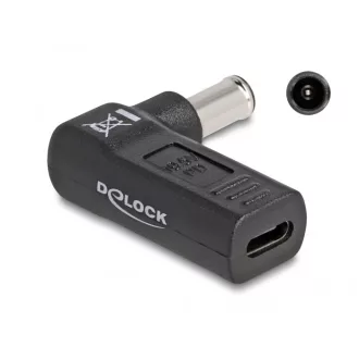   Delock Laptop töltőkábel adapter USB Type-C  anya - Sony 6,0 x 4,3 mm apa 90  fokban hajlított (60014)