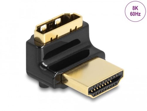 Delock HDMI adapter apa - anya 90 fok felfelé néző csatlakozódugóval 8K 60 Hz fém (60017)