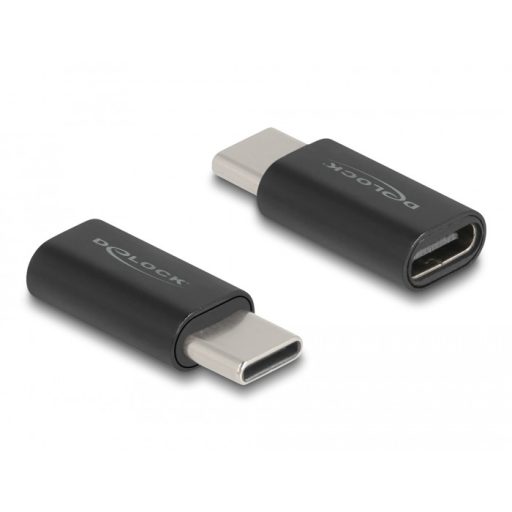 Delock Adapter SuperSpeed USB 10 Gb/s (USB 3.2 Gen 2) USB Type-C dugasz-alj portkímélővel fekete (60034)