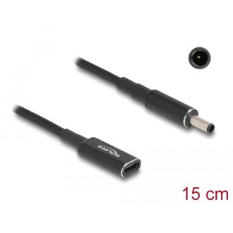   Delock Laptop töltőkábel adapterkábel USB Type-C anya - Dell 4,5 x 3,0 mm apa 15 cm (60036)