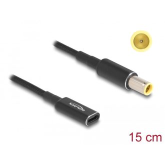   Delock Laptop töltőkábel adapterkábel USB Type-C anya - IBM 7,9 x 5,5 mm apa 15 cm (60041)
