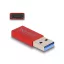 Delock USB 10 Gbps adapter A-típusú USB apa - USB Type-C  aktív anya piros (60044)