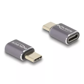   Delock USB Adapter 40 Gbps USB Type-C  PD 3.0 100 W csatlakozódugóval - csatlakozóhüvellyel, portkímélővel 8K 60 Hz fém (60046)