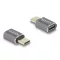 Delock USB Adapter 40 Gbps USB Type-C  PD 3.0 100 W csatlakozódugóval - csatlakozóhüvellyel, portkímélővel 8K 60 Hz fém (60046)