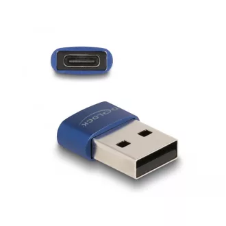   Delock USB 2.0 adapter A-típusú USB apa - USB Type-C  anya kék (60051)