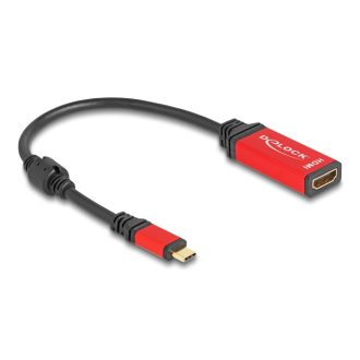   Delock USB Type-C  - HDMI adapter (DP Alt Mode) 8K 60 Hz-hez HDR funkcióval piros (60053)