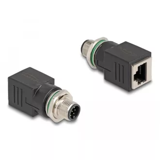  Delock M12 adapter A-kódolt 8 tűs apa - RJ45 anya egyenes (60063)