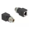 Delock M12 adapter X-kódolt 8 tűs apa - RJ45 anya egyenes (60065)