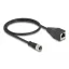 Delock M12 adapter kábel D-kódolt 4 tűs anya - RJ45 anya 50 cm (60066)