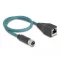 Delock M12 adapter kábel X-kódolt 8 tűs anya - RJ45 anya 50 cm (60070)