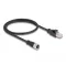 Delock M12 adapter kábel D-kódolt 4 tűs anya - RJ45 apa 50 cm (60072)