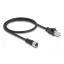 Delock M12 adapter kábel D-kódolt 4 tűs anya - RJ45 apa 50 cm (60072)