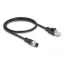 Delock M12 adapter kábel D-kódolt 4 tűs apa - RJ45 apa 50 cm (60073)