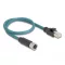 Delock M12 adapter kábel X-kódolt 8 tűs anya - RJ45 apa 50 cm (60076)