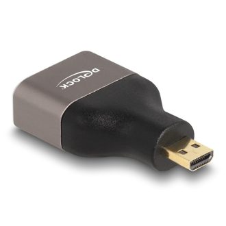   Delock HDMI adapter Micro-D apa - A anya 8K 60 Hz szürke fém (60079)