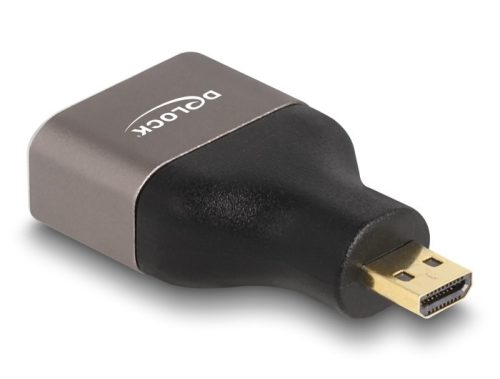 Delock HDMI adapter Micro-D apa - A anya 8K 60 Hz szürke fém