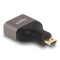 Delock HDMI adapter Micro-D apa - A anya 8K 60 Hz szürke fém (60079)