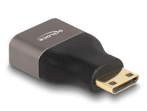 Delock HDMI adapter Mini-C apa - A anya 8K 60 Hz szürke fém