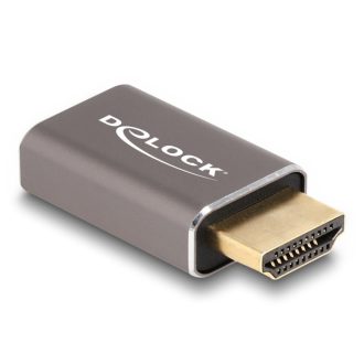 Delock HDMI adapter apa - anya 8K 60 Hz szürke fém (60081)