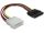 Delock 15 tűs SATA HDD (egyenes)   4 tűs apa (Molex) hálózati kábel, 12 cm (60100)