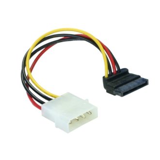   Delock 15 tűs SATA HDD (derékszögű) - 4 tűs apa (Molex) hálózati kábel, 15 cm (60101)