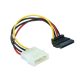 Delock 15 tűs SATA HDD (derékszögű) - 4 tűs apa (Molex) hálózati kábel, 15 cm (60101)