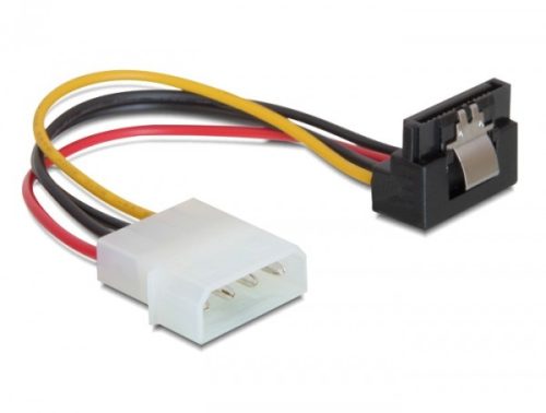 Delock SATA HDD (fém kapoccsal, derékszögű)   4 tűs Molex (apa) hálózati kábel (60121)