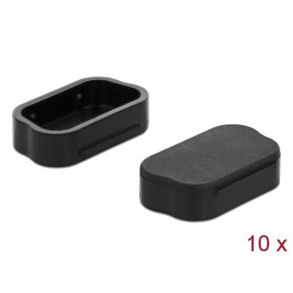   Delock 10 db. fekete borítás por ellen Sub-D 9 / Sub-D 15 apákhoz (60173)