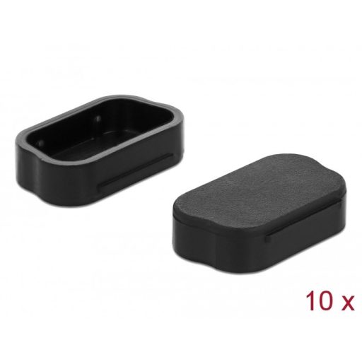 Delock 10 db. fekete borítás por ellen Sub-D 9 / Sub-D 15 apákhoz (60173)