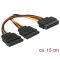 Delock kábel Power SATA 15 tűs > 2 x SATA HDD - egyenes (60174)