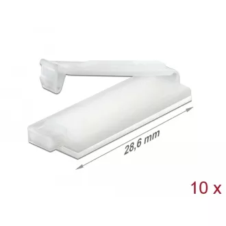   Delock Természetes színű öntapadós kábeltartó zárócsattal 10 db (60182)