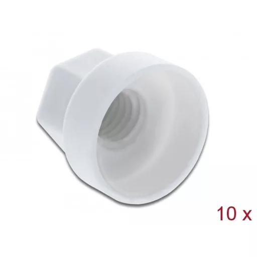 Delock 10 db. fehér hatszögletű védősapka M6 csavarhoz (60249)