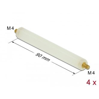   Delock Távtartó M4 - M4, hatszögletű, külső menetes / külső menetes, 90 mm-es természetes színű, 4 d (60274)