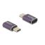 Delock USB Adapter 40 Gbps USB Type-C  PD 3.1 240 W csatlakozódugóval - csatlakozóhüvellyel, portkímélővel 8K 60 Hz fém (60286)