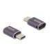 Delock USB Adapter 40 Gbps USB Type-C  PD 3.1 240 W csatlakozódugóval - csatlakozóhüvellyel, portkímélővel 8K 60 Hz fém