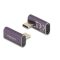 Delock USB Adapter 40 Gbps USB Type-C  PD 3.1 240 W csatlakozódugóval - csatlakozóhüvellyel, elforgatott ívelt bal / jobb 8K 60 Hz fém (60288)