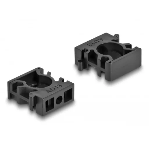 Delock Kábel borító tartó záróklippel 10 mm 8 db. fekete (60481)