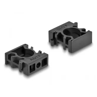   Delock Kábel borító tartó záróklippel 13 mm 8 db. fekete (60482)