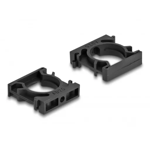 Delock Kábel borító tartó záróklippel 25 mm 4 db. fekete (60486)