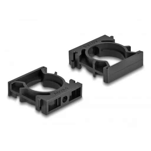 Delock Kábel borító tartó záróklippel 28,5 mm 4 db. fekete (60487)