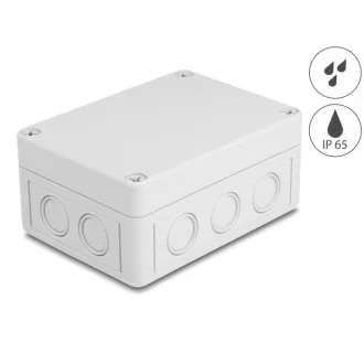   Delock Installációs ház kábel bemenetekkel 130 x 93 x 57 mm nagyságú szürke (60489)