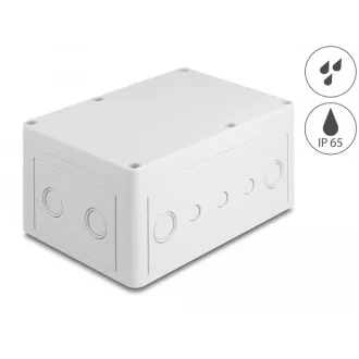   Delock Installációs ház kábel bemenetekkel 180 x 125 x 90 mm nagyságú szürke (60492)