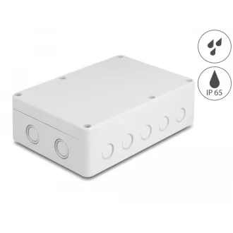   Delock Installációs ház kábel bemenetekkel 180 x 125 x 57 mm nagyságú szürke (60493)
