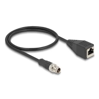   Delock Kábel M12 X kódolt 8 tűs apa - RJ45 anya PVC 0,5 m (60623)